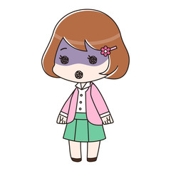 オフィスカジュアルの女性　ショック