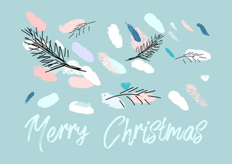 Artistic Hand Drawn unusual Christmas design