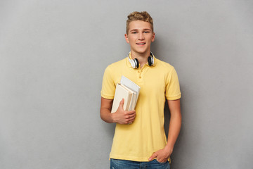 Portrait of a cheeful teenage boy