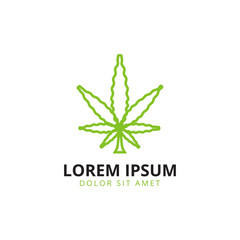 Marijuana leaf logo template