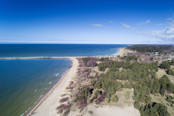 Liepaja port north mole and surroundings, Latvia.