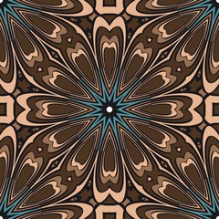 Seamless floral pattern with modern style ornament on color background. For wallpaper, cover book, fabric, scrapbooks.