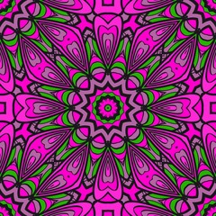 Pattern of abstract geometric flowers. Seamless vector illustration. for design greeting cards, backgrounds, wallpaper, interior design.