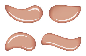 White skin cosmetic cream vector drops