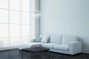 Modern living room with copyspace