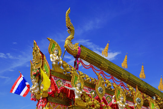 The beauty of the culture and tradition, Rocket festival, of Thailand.