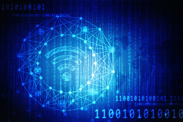 2d illustration WiFi symbol sign
