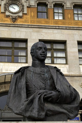 Fototapeta na wymiar Santander (Cantabria) Spain. Sculpture of Alfonso XIII in the city of Santander