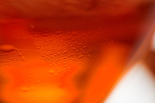 Steamy glass with drink