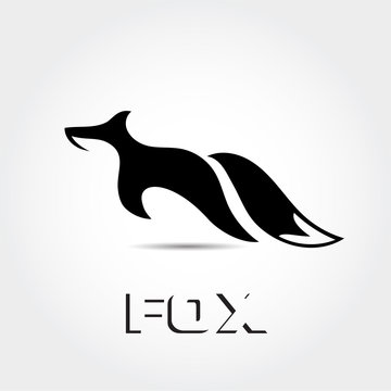Simple jump fox logo
