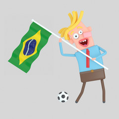 Man holding a flag of Brazil.

Isolate. Easy automatic vectorization. Easy background remove. Easy color change. Easy combine. 4000x4000 - 300DPI For custom illustration contact me.