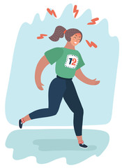 Woman exhausted by sports 