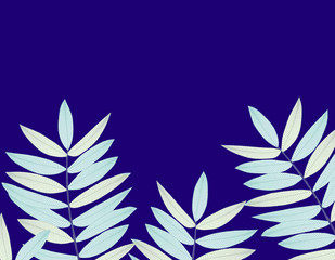 Fototapeta na wymiar Elegant tropical leaves illustration