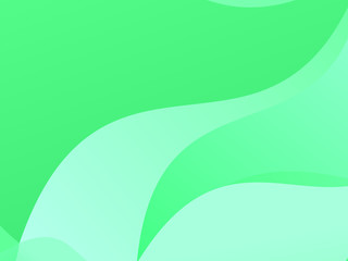 Green background with wavy, smooth lines, shapes. Simple pattern for web banners, posters, brochures. Different shades of green