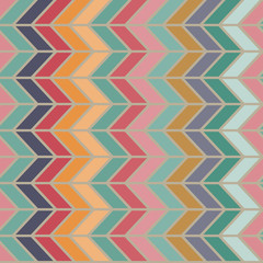 Seamless vector abstract retro 60s ribs colorful pattern for fabric, craft, wrapping