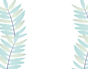Fototapeta na wymiar Elegant tropical leaves illustration