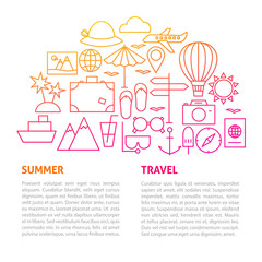 Summer Travel Line Template