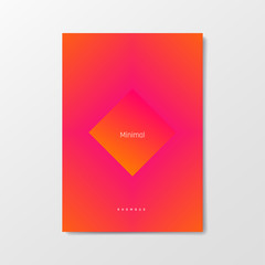 Minimal poster with smooth blend gradient background and simple geometric shape. Clean and beautiful colors. Album format, A4, A3, A2.