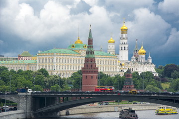 Fototapeta na wymiar Moscow cityscape with Kremlin, Russia