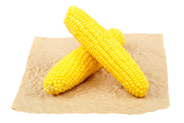 Sweet corn isolated on a white background