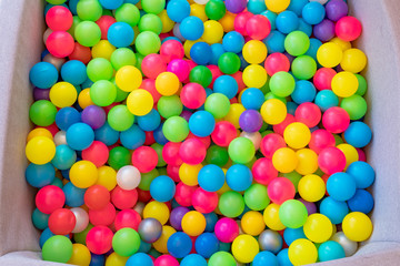 Fototapeta na wymiar colorful balls from a Chinese pool