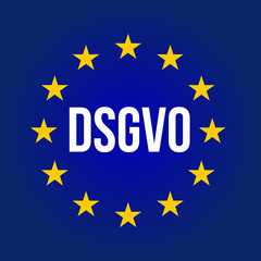 DSGVO sign illustration. General Data Protection Regulation - GDPR.