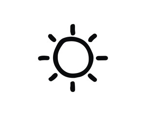 sun icon design illustration,hand drawn style design, designed for web and app