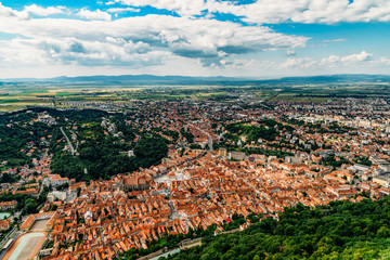 Aerial View Of Brasov City In Romania