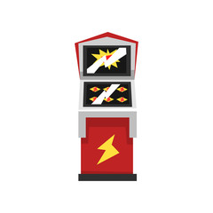 Electronic slot virtual game machine vector Illustration on a white background