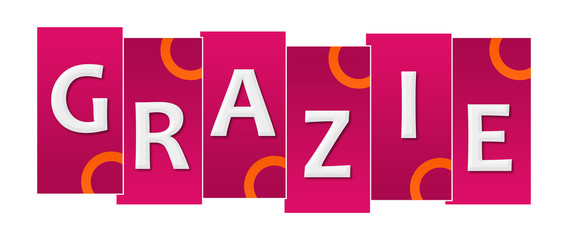 Grazie Pink Orange Stripes Rings 