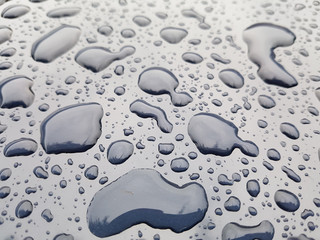 Water drop on metal surface