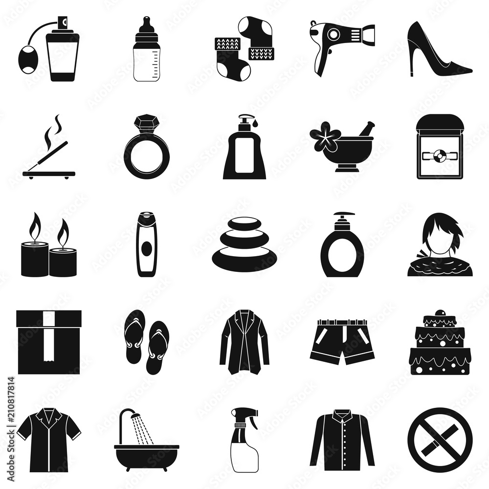 Poster relax in spa icons set. simple set of 25 relax in spa vector icons for web isolated on white backgro