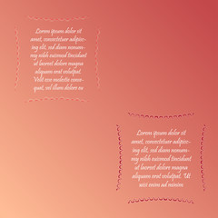 Two Square Shaped Hand Drawn Colored Frames