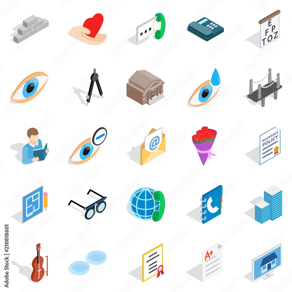 Poster engineers icons set. isometric set of 25 engineers vector icons for web isolated on white background