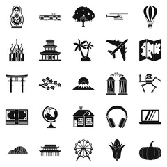 World heritage icons set. Simple set of 25 world heritage vector icons for web isolated on white background