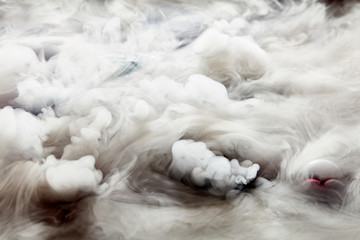 Abstract background of clouds made of smoke from dry ice 