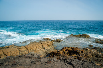 Fototapeta na wymiar Fuerte Ventura Urlaub Küste Insel