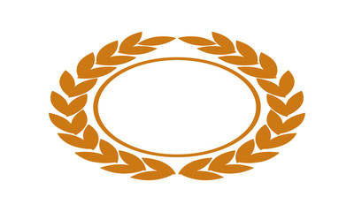 Leaf Ribbon Shield Template Blank