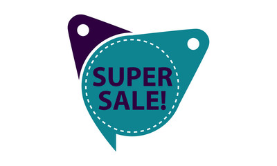 Super Sale Tag Template Isolated