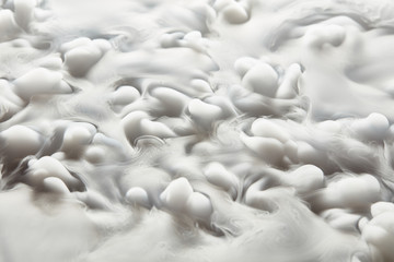 Abstract background of clouds made of smoke from dry ice in color pink