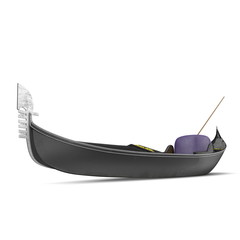 Gondola Boat on white. 3D illustration - obrazy, fototapety, plakaty