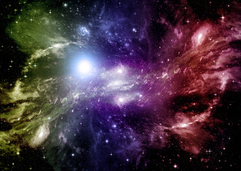 Fototapeta premium galaxy in a free space