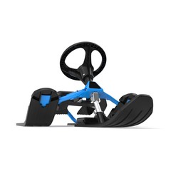 Snow Sled With Steering Wheel on white. 3D illustration