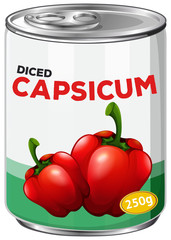 A Can of Diced Capsicum