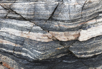 Layered rock
