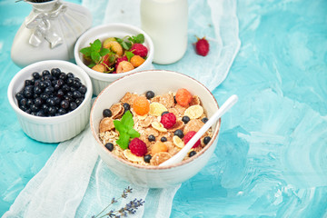 Healthy vegetarian breakfast.