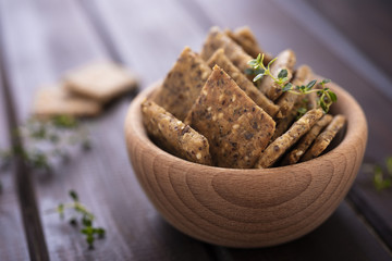 Homemade seeds crackers