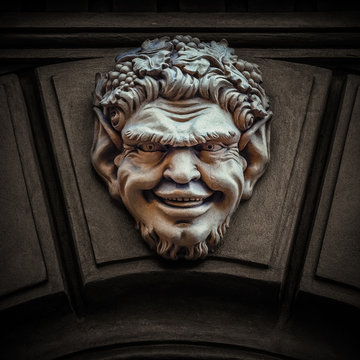 The architectonic detail of the entrance to a historic house