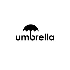 black umbrella logo design © Sabavector