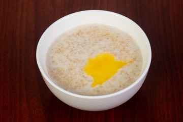 Oatmeal with butter